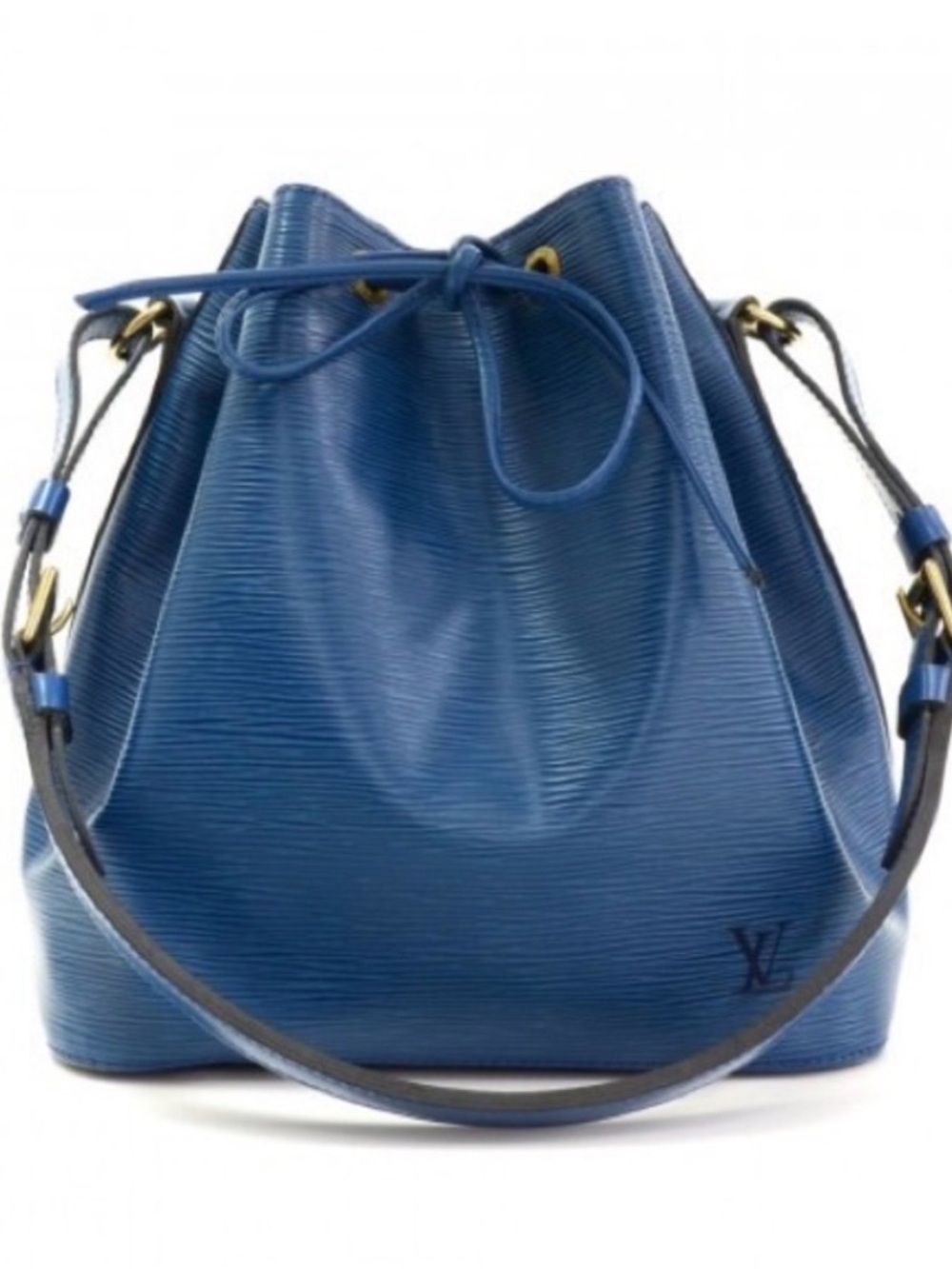 Louis Vuitton Blue Epi Drawstring Bucket Bag